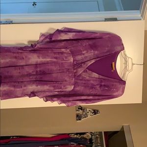 Alice and Olivia Medium silk purple dress